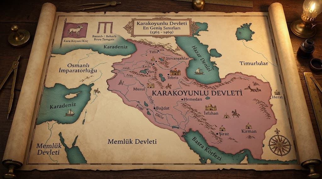 Karakoyunlu Devleti'nin en geniş sınırları
